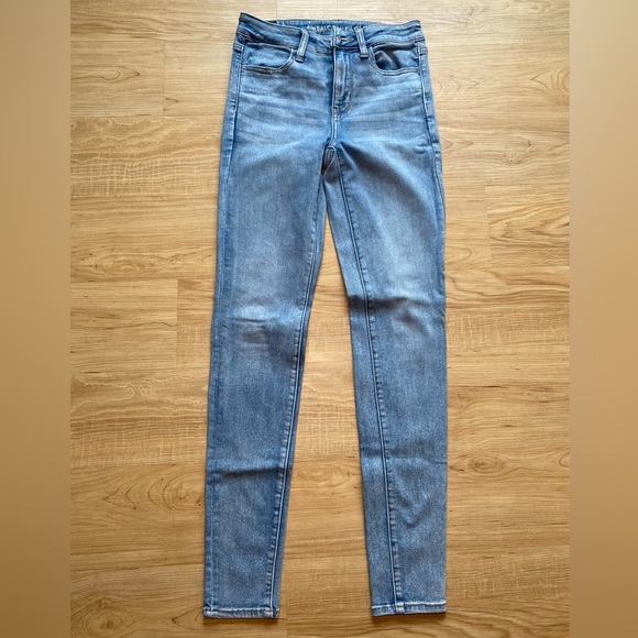 American Eagle Hi-Rise Legging Next Level Stretch Skinny Jeans - Picture 1 of 4